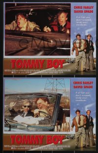 3p1488 TOMMY BOY 8 LCs 1995 great images of screwballs Chris Farley & David Spade!