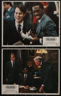 3p1490 TRADING PLACES 8 LCs 1983 Dan Aykroyd & Eddie Murphy are getting rich & getting even!
