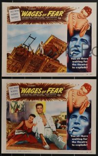 3p1501 WAGES OF FEAR 7 LCs 1955 images of Yves Montand & sexy Vera Clouzot, Henri-Georges Clouzot!