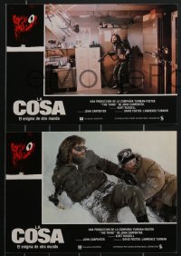 3p0240 THING 12 Spanish LCs 1982 John Carpenter, cool sci-fi horror images, alien terror!