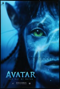 3r0660 AVATAR: THE WAY OF WATER teaser DS 1sh 2022 James Cameron sci-fi sequel, close-up image!