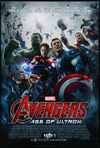 3r0662 AVENGERS: AGE OF ULTRON advance 1sh 2015 Marvel Comics, Scarlett Johansson, Assemble!