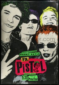 3r0096 PISTOL TV DS bus stop 2022 Boyle, Sex Pistols, cast as Johnny Rotten, Sid Vicious & more!