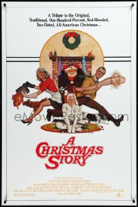 3r0699 CHRISTMAS STORY studio style 1sh 1983 best classic Christmas movie, art by Robert Tanenbaum!