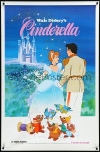 3r0700 CINDERELLA 1sh R1981 Walt Disney classic romantic cartoon, image of prince & mice!