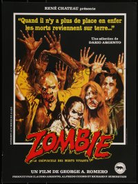 3r0333 DAWN OF THE DEAD French 16x21 1983 George Romero, cool different zombie artwork!