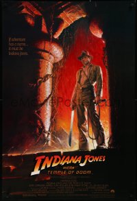 3r0805 INDIANA JONES & THE TEMPLE OF DOOM 1sh 1984 adventure is Harrison Ford's name, Wolfe art!