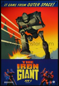 3r0810 IRON GIANT advance DS 1sh 1999 animated modern classic, cool cartoon robot artwork!