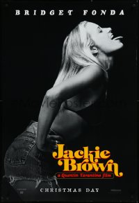 3r0815 JACKIE BROWN teaser 1sh 1997 Quentin Tarantino, profile portrait of sexy Bridget Fonda!