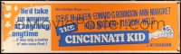 3r0009 CINCINNATI KID paper banner 1965 pro poker player Steve McQueen, different & ultra rare!