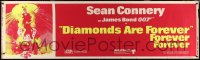 3r0010 DIAMONDS ARE FOREVER paper banner 1971 McGinnis art of Connery as James Bond 007, ultra rare!