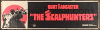 3r0017 SCALPHUNTERS paper banner 1968 art of Lancaster & Ossie Davis fighting in mud, ultra rare!