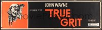 3r0019 TRUE GRIT paper banner 1969 John Wayne as Rooster Cogburn, Kim Darby, Glen Campbell