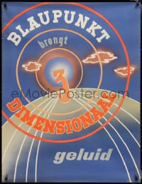 3r0063 BLAUPUNKT 33x43 Dutch advertising poster 1950s they bring 3D sound, J. Joustra art, rare!