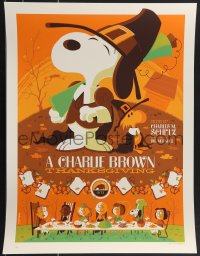 3r0240 CHARLIE BROWN THANKSGIVING #156/300 18x24 art print 2012 Tom Whalen art of Snoopy & cast, reg