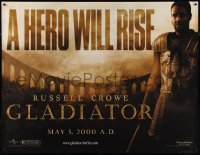 3r0039 GLADIATOR subway poster 2000 a hero will rise, Russell Crowe, directed by Ridley Scott!