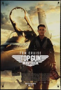 3r0997 TOP GUN: MAVERICK advance DS 1sh 2021 Naval aviator Tom Cruise in title role in front of jet!