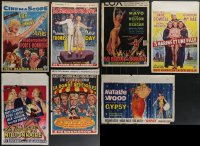 3s0199 LOT OF 7 MOSTLY FORMERLY FOLDED MUSICAL BELGIAN POSTERS 1950s-1960s variety of movie images!