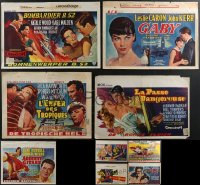 3s0197 LOT OF 9 MOSTLY FORMERLY FOLDED BELGIAN POSTERS 1950s great images from a variety of movies!