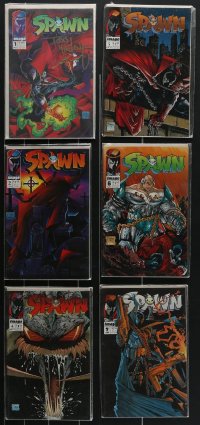 3s0258 LOT OF 6 SPAWN COMIC BOOKS 1992-1993 includes issue #1 signed by Todd McFarland!