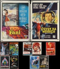3s0141 LOT OF 15 FORMERLY FOLDED YUGOSLAVIAN POSTERS 1960s-1980s a variety of cool movie images!