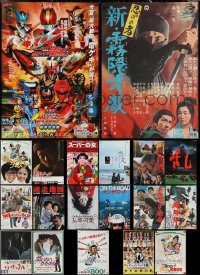 3s0180 LOT OF 19 MOSTLY UNFOLDED JAPANESE B2 POSTERS 1960s-2010s a variety of cool movie images!