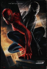 3s0088 LOT OF 3 UNFOLDED 27X40 SPIDER-MAN 3 ONE-SHEETS 2007 cool red & black suit mirror image!