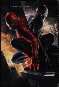 3s0074 LOT OF 7 UNFOLDED DOUBLE-SIDED 27X40 SPIDER-MAN 3 ONE-SHEETS 2007 red & black mirror image!
