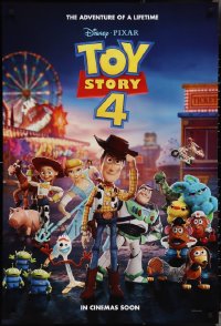 3s0081 LOT OF 4 UNFOLDED DOUBLE-SIDED 27X40 TOY STORY 4 ONE-SHEETS 2019 great cast portrait!