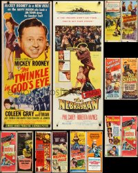 3s0106 LOT OF 16 FORMERLY FOLDED COWBOY WESTERN INSERTS 1940s-1970s cool movie images!