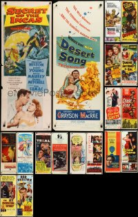 3s0098 LOT OF 22 FORMERLY FOLDED INSERTS 1950s-1970s great images from a variety of movies!