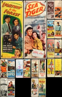 3s0094 LOT OF 25 FORMERLY FOLDED INSERTS 1940s-1950s great images from a variety of movies!