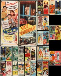 3s0089 LOT OF 30 FORMERLY FOLDED INSERTS 1940s-1950s great images from a variety of movies!