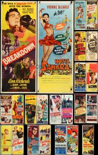 3s0090 LOT OF 29 FORMERLY FOLDED INSERTS 1940s-1950s great images from a variety of movies!