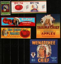 3s0255 LOT OF 6 CRATE OR CAN LABELS 1930s-1950s great advertising images for several products!
