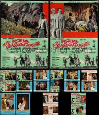 3s0176 LOT OF 25 FORMERLY FOLDED JULIE ANDREWS ITALIAN 19X27 PHOTOBUSTAS 1960s cool movie images!