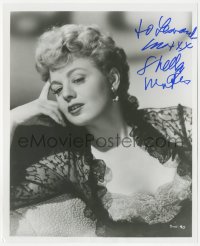 3t1183 SHELLEY WINTERS signed 8x10 REPRO photo 1980s sexy heavy-lidded portrait wearing lace!