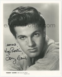 3t1185 TOMMY SANDS signed 8x10 REPRO photo 1980s head & shoulders portrait at 20th Century-Fox!