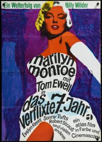 3t0312 SEVEN YEAR ITCH German R1966 Wilder, art of Marilyn Monroe by Dorothea Fischer-Nosbisch!