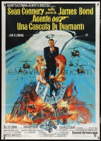 3t0070 DIAMONDS ARE FOREVER Italian 1p 1971 Sean Connery as James Bond & girls by de Berardinis!