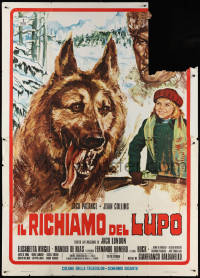 3t0051 GREAT ADVENTURE Italian 2p 1975 art of Jack Palance & wolf, Jack London's Call of the Wild!