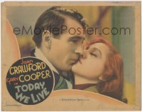 3t0752 TODAY WE LIVE LC 1933 Howard Hawks, best Joan Crawford & Gary Cooper, by William Faulkner!