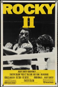 3t0993 ROCKY II 1sh 1979 different action image of Sylvester Stallone & Weathers fighting in ring!