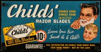 3t0007 CHILDS' RAZOR BLADES 8x15 advertising poster 1957 leaves your face as smooth as a child's!