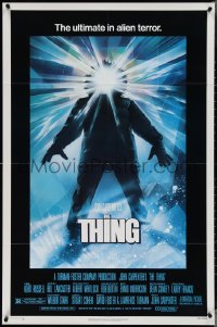3t1041 THING 1sh 1982 John Carpenter classic sci-fi horror, Drew Struzan, regular credit design!