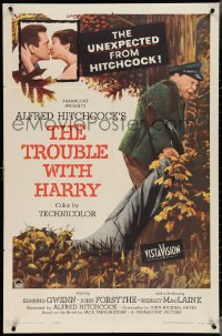 3t1052 TROUBLE WITH HARRY 1sh 1955 Alfred Hitchcock, Edmund Gwenn, John Forsythe & Shirley MacLaine!