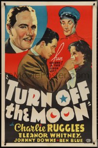 3t1053 TURN OFF THE MOON Other Company 1sh 1937 Charlie Ruggles, Whitney, completely different art!