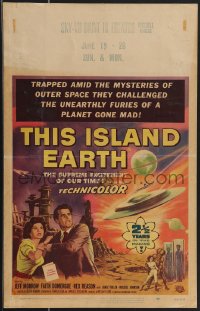 3t0261 THIS ISLAND EARTH WC 1955 aliens challenged the unearthly furies of a planet gone mad!
