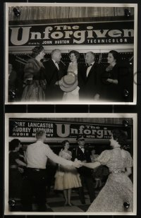 3t1630 UNFORGIVEN 7 7x9 stills 1960 canidid images inside and outside premiere theater!