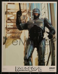 3t0585 ROBOCOP 2 5 LCs 1990 cool images of cyborg policeman Peter Weller, Nancy Allen, sci-fi sequel!